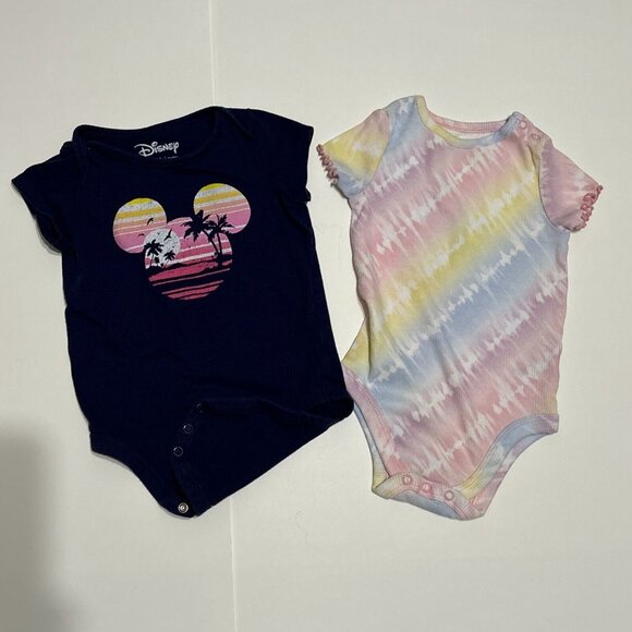 Baby Girl Clothes Lot 7 Pc Bundle Bodysuits Disney Old Navy Carter's 18-24 M - Picture 2 of 6